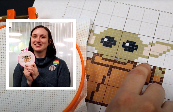 Bonus video: Baby Yoda Cross Stitch