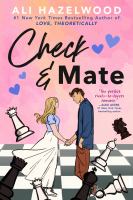 Cover of Check and Mate featuring a boy and girl holds hands with a chess board and pieces in the background
